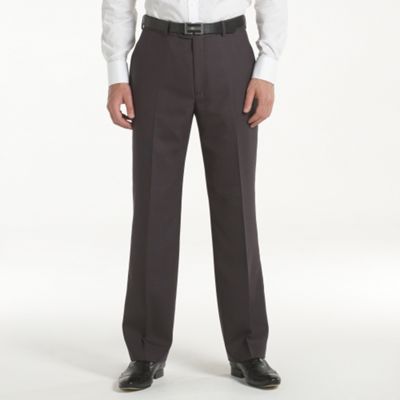 Grey semi-plain business suit trousers