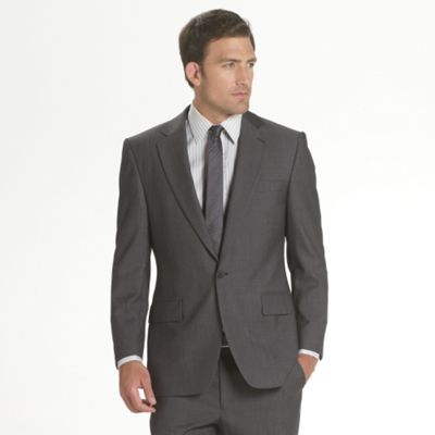 Grey Tonic Twill Suit Jacket