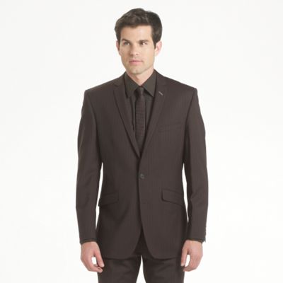 Brown Stripe Fashion Suit Jacket