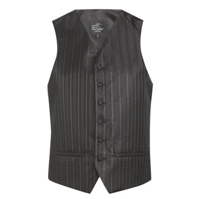 Black silver wedding waistcoat Now �30.00 Save 14%