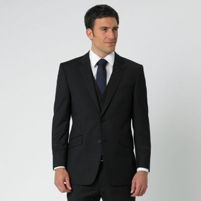 Black Stripe 2 Button Suit Jacket