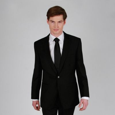 Black top stitched fashion suit jacket
