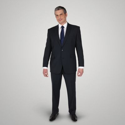 Navy stripe washable suit trouser