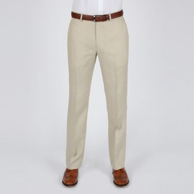 Stone Linen Suit Trouser