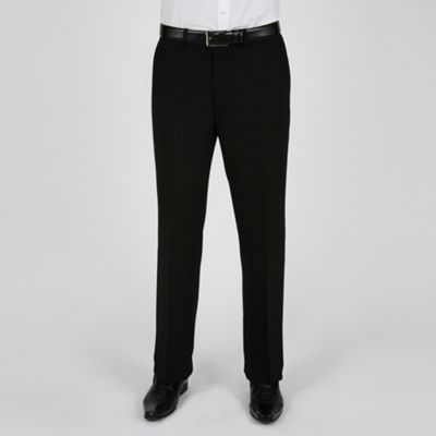 Black stripe washable suit trouser