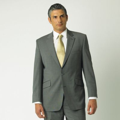 Silver Blue Stripe 2 Button Suit Jacket