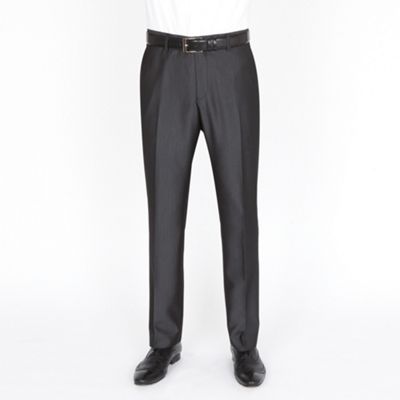 Grey textured stripe fashion suit trouser