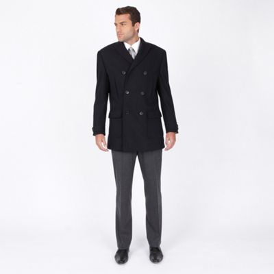 Navy Patch Pocket Overcoat