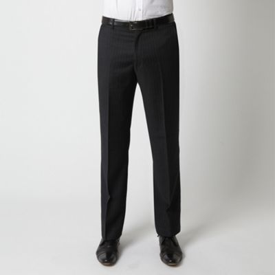 Charcoal Pindot Stripe Suit Trouser