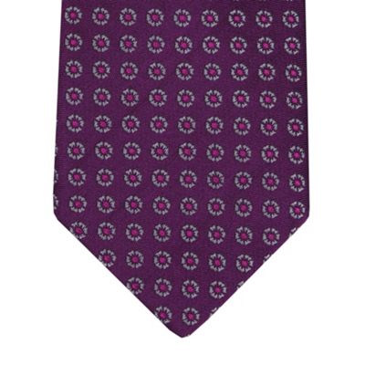 Mulberry Neat Flower Silk Tie