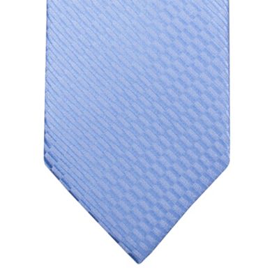 Light Blue Textured Plain Tie