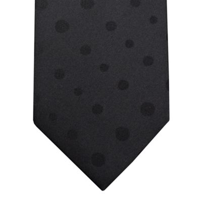 Black Big Small Dots Tie
