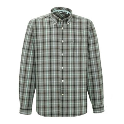 Johan checked light twill shirt with button down collar