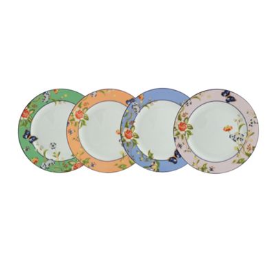 Aynsley China Cottage Garden set of 4 mixed side plates | Debenhams