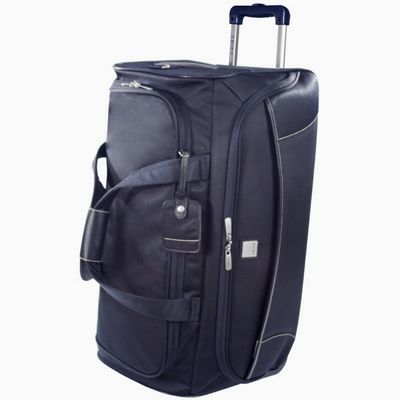 Navy full circle large wheel duffle