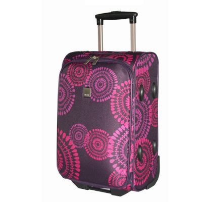 Aubergine circle express print cabin suitcase