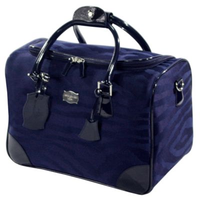 Navy zebra holdall