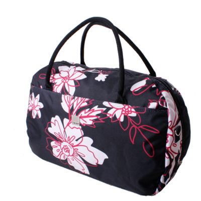 Black express outline flower large holdall