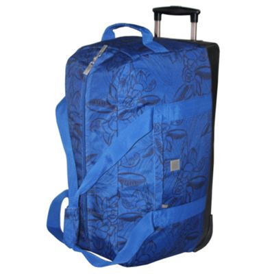 Blue express rose large wheel duffle