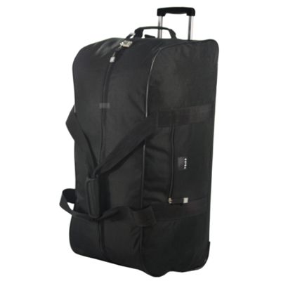 Black essentials large wheel duffle