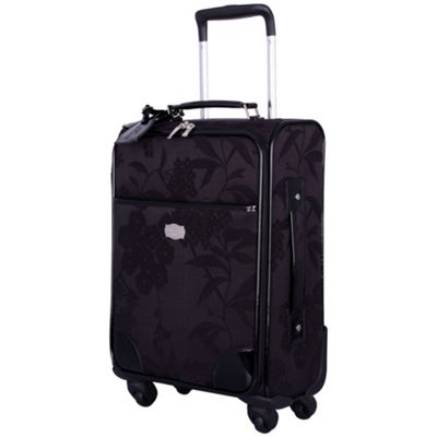 Black Hydrangea Cabin 4 Wheel Suitcase