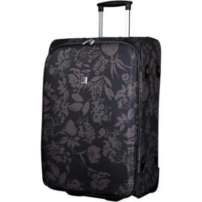 Black/Mink Express Autumn Flower Medium Suitcase