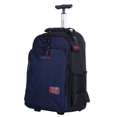 GT black/navy backpack on wheels