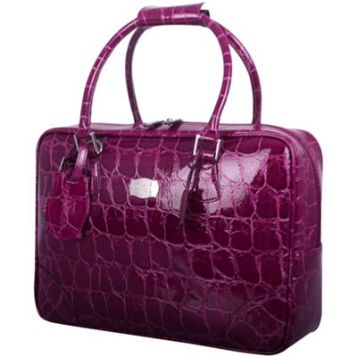 berry Croc laptop shoulder bag