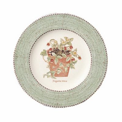 Green 'Sarah's Garden' dessert plate