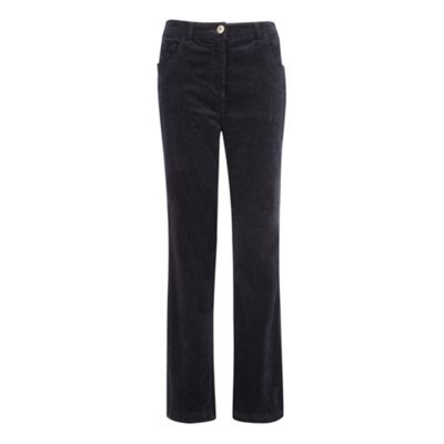 Navy Classic Leg Cord Trousers Petite
