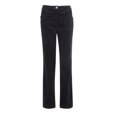 Navy Classic Leg Cord Trousers Petite