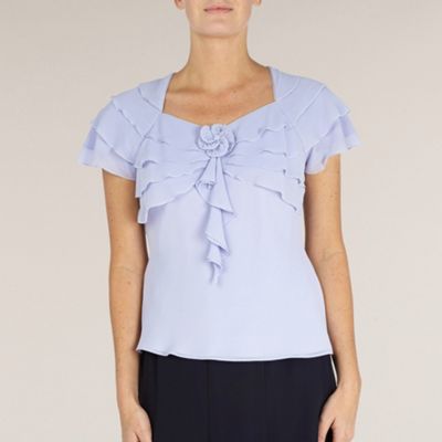 Jacques Vert Lilac Frill Blouse