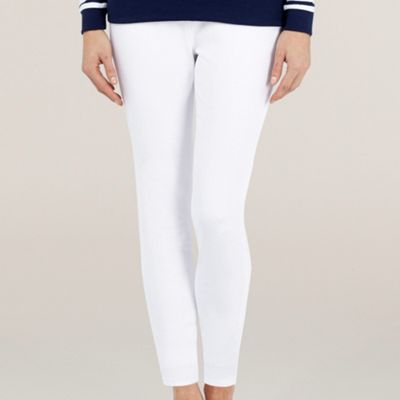 White Twill Capri Trousers Regular