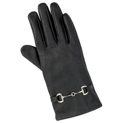 Black Stirrup Detail Gloves