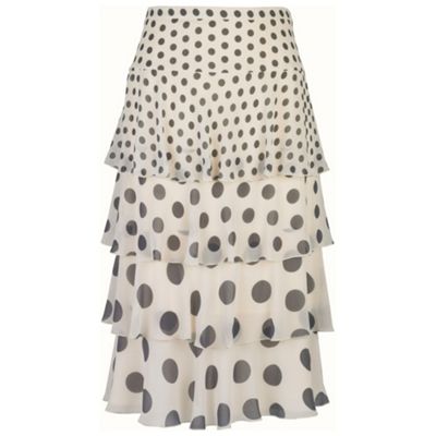 Jacques Vert Multi Spot Layered Skirt