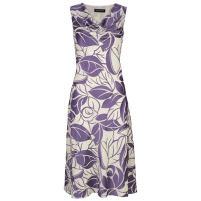 Campanula Indulgent Leaf Print Dress