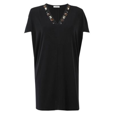 Black Longline Bead Tunic