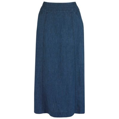 Windsmoor Indigo Linen Skirt