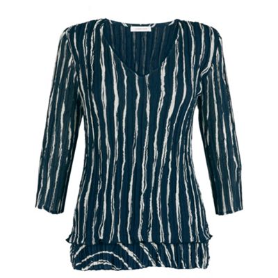 Windsmoor Stripe Crinkle Blouse