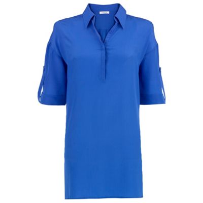 Windsmoor Cobalt Silk Longline Blouse