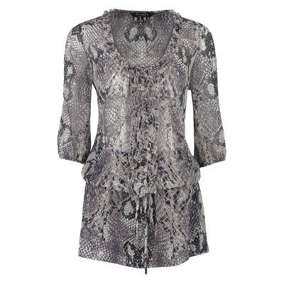 Silk Python Drawstring Tunic