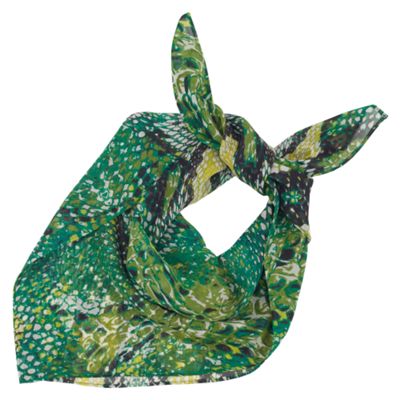 Green Python Square Scarf