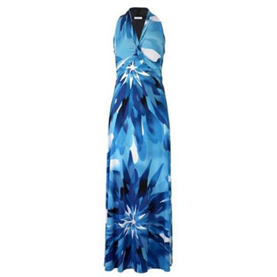 Aquatic Floral Maxi Dress