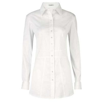 Planet Long White Blouse