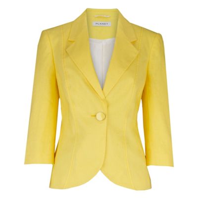 Planet Yellow Linen Jacket