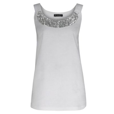 Silver Sequin Detail Top
