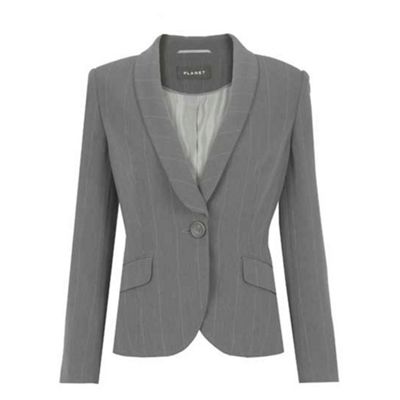 Planet Pinstripe Shawl Jacket