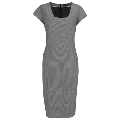 Dogstooth shift dress