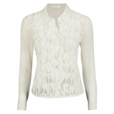 Precis Petite Petite Ivory Frill Blouse