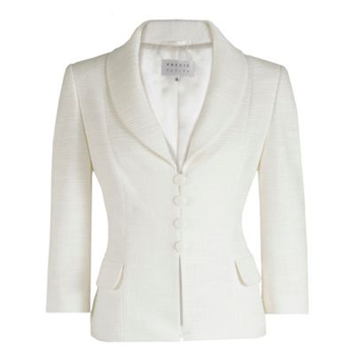 Precis Petite Petite Ivory Textured Jacket